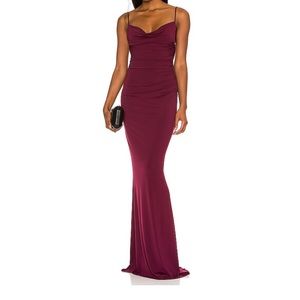 Katie May Surreal Gown in Sangria. NWT. Size:Small